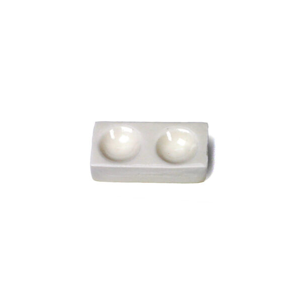 2-well porcelain laboratory spot plate for reagent testing