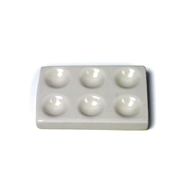 6-well porcelain laboratory plate for reagent testing