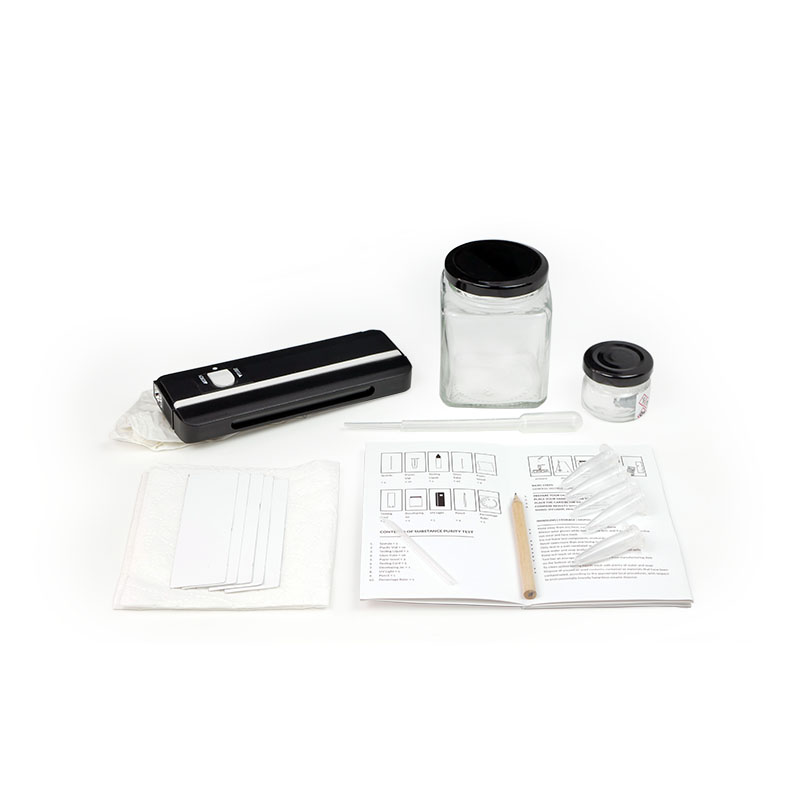 Adulterants Purity Test Kit for alkaloids, cannabinoids and synthetics with all required accessories