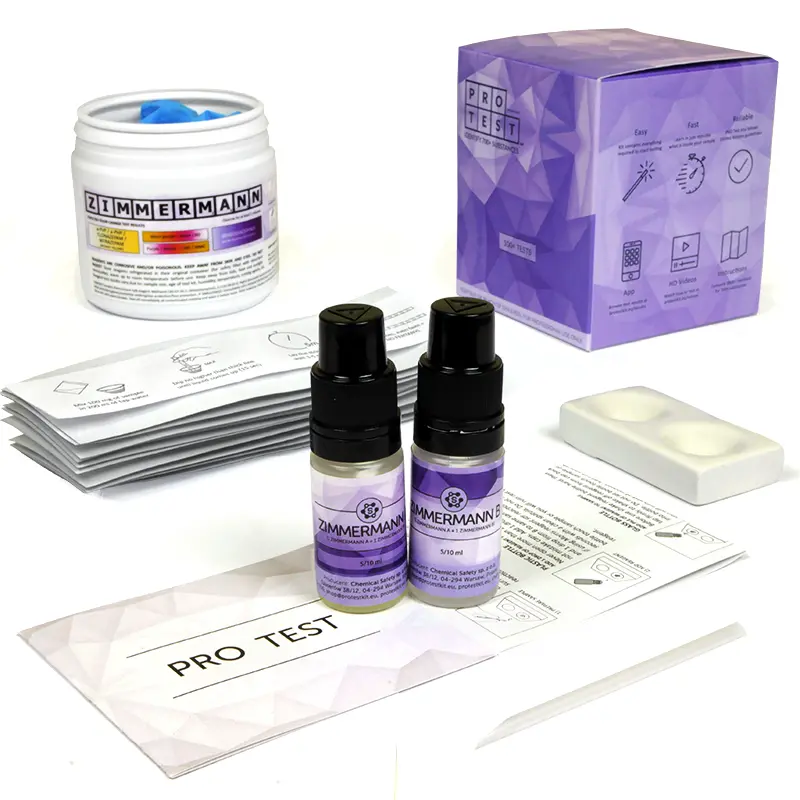 Benzodiazepines testing kit with fent strips