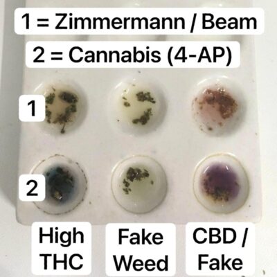 Reagent testing cannabis
